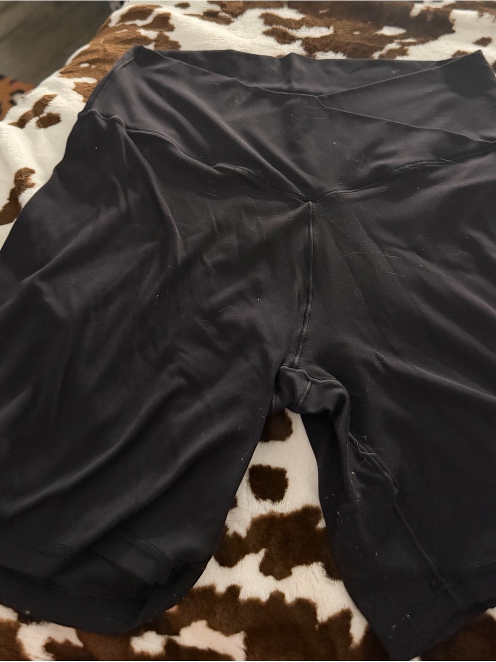 aerie Black High-Rise Bike Shorts
